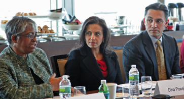 Roslyn Dickerson <i>IHG</i>, Dina Powell <i>Goldman Sachs</i>, Ezra Garrett <i>PG&E</i>
