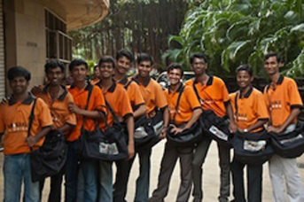 Couriers geared up for delivery.
