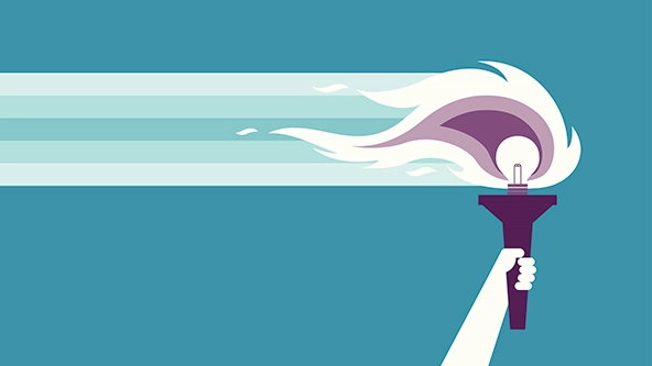 Hand carrying a torch