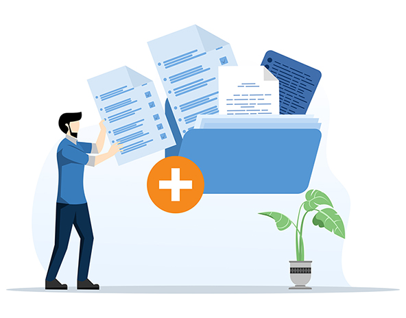 figure adding pages to a large folder