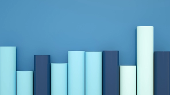 Bar chart in blues