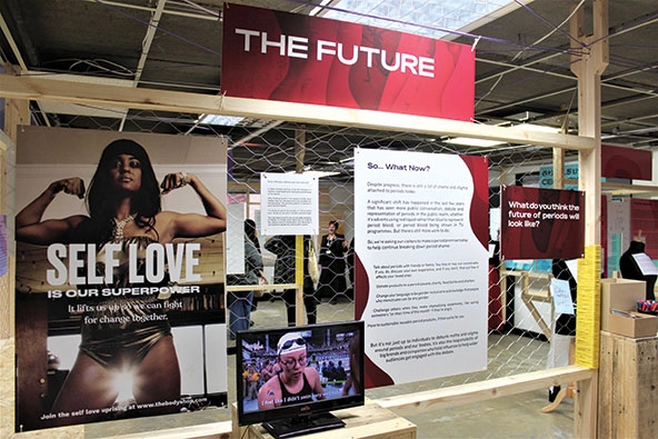 An exhibit from the Vagina Museum with a poster that reads 