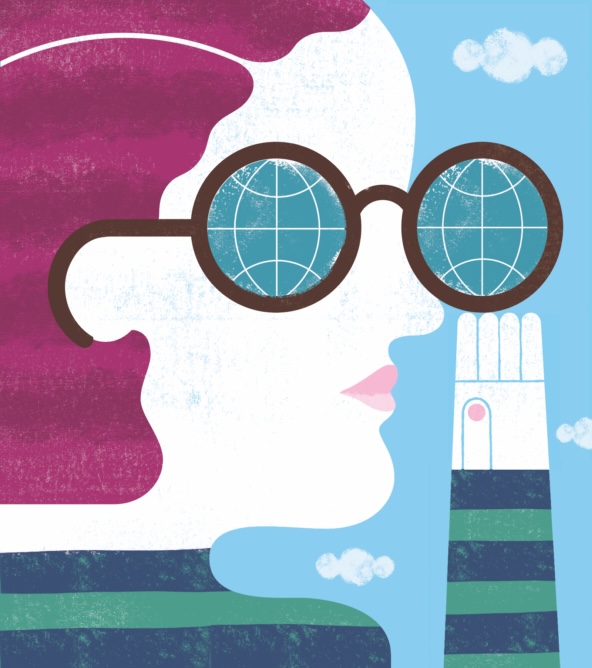 illustration of a person wearing glasses